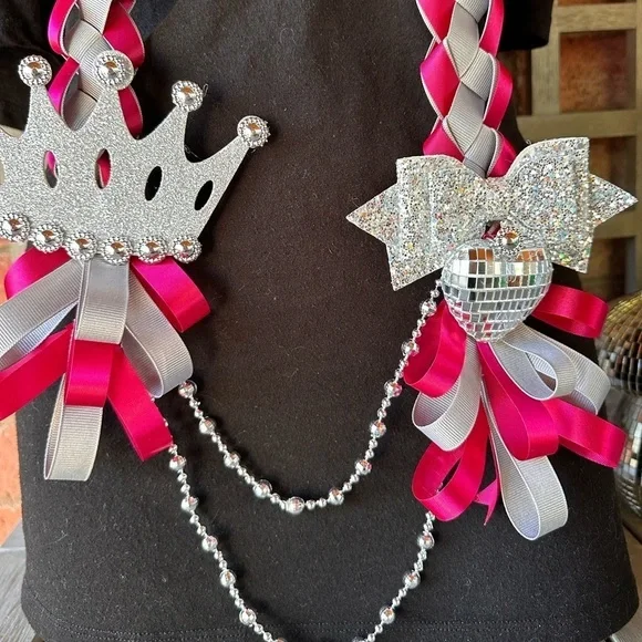 Disco Ball Birthday Graduation Lei Senior Anniversary Custom Made All colors - Picture 6 of 17